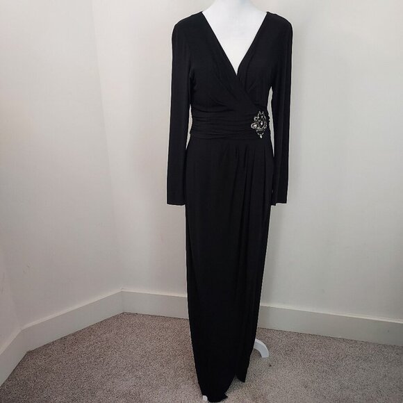 Eliza J New York Black Embellished Formal Dress Size 6 - Picture 1 of 11